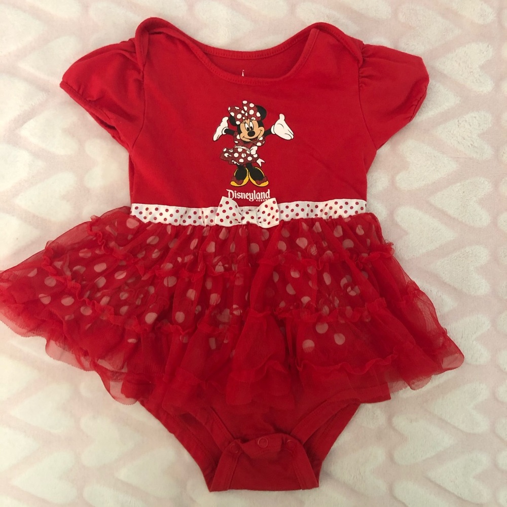 Baby girls Disneyland red Minnie dress with tutu